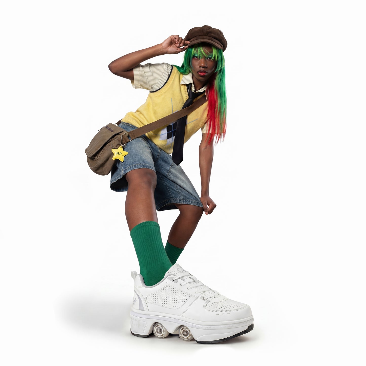 Green Crew-Socks