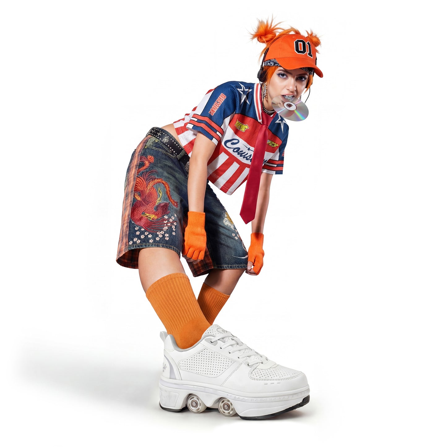 Orange Crew-Socks