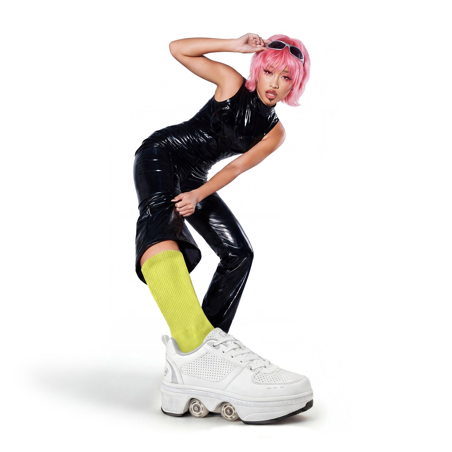 Slime Green Crew-Socks