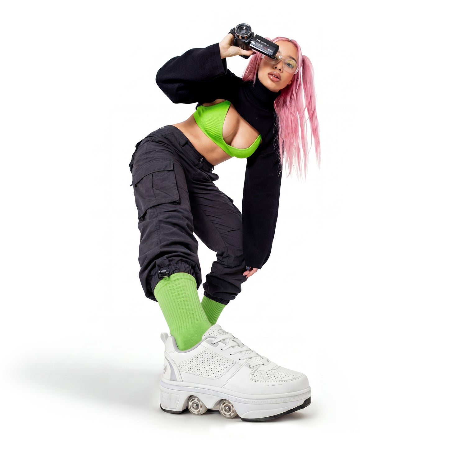 Lime Green Crew-Socks