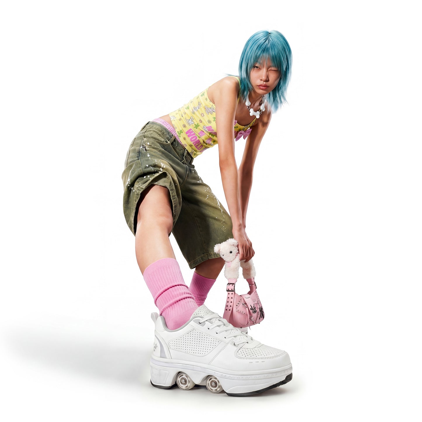 Pink Crew-Socks