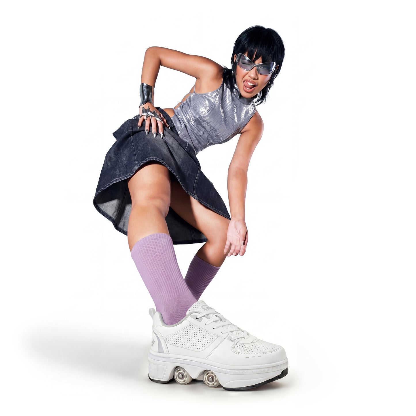 Lavender Crew-Socks