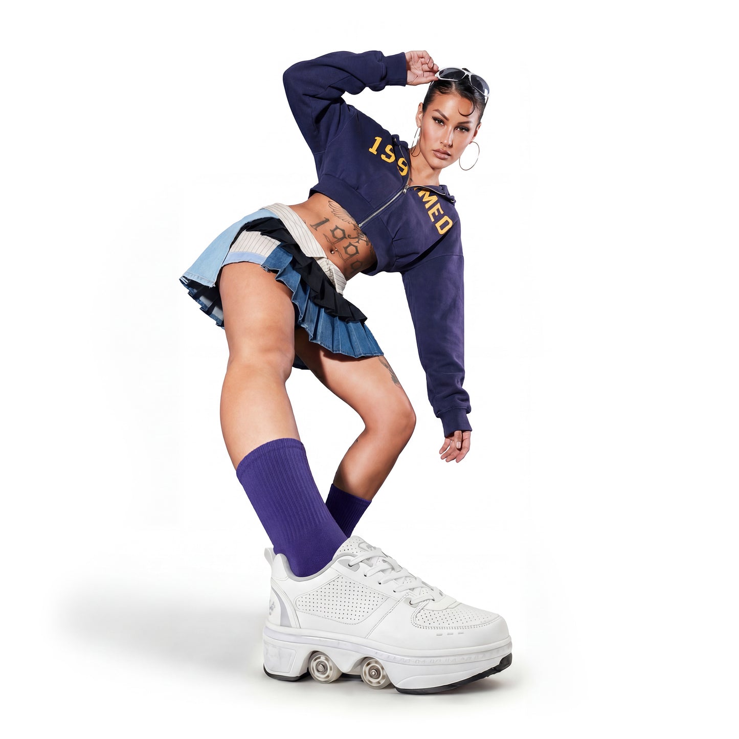 Purple Crew-Socks