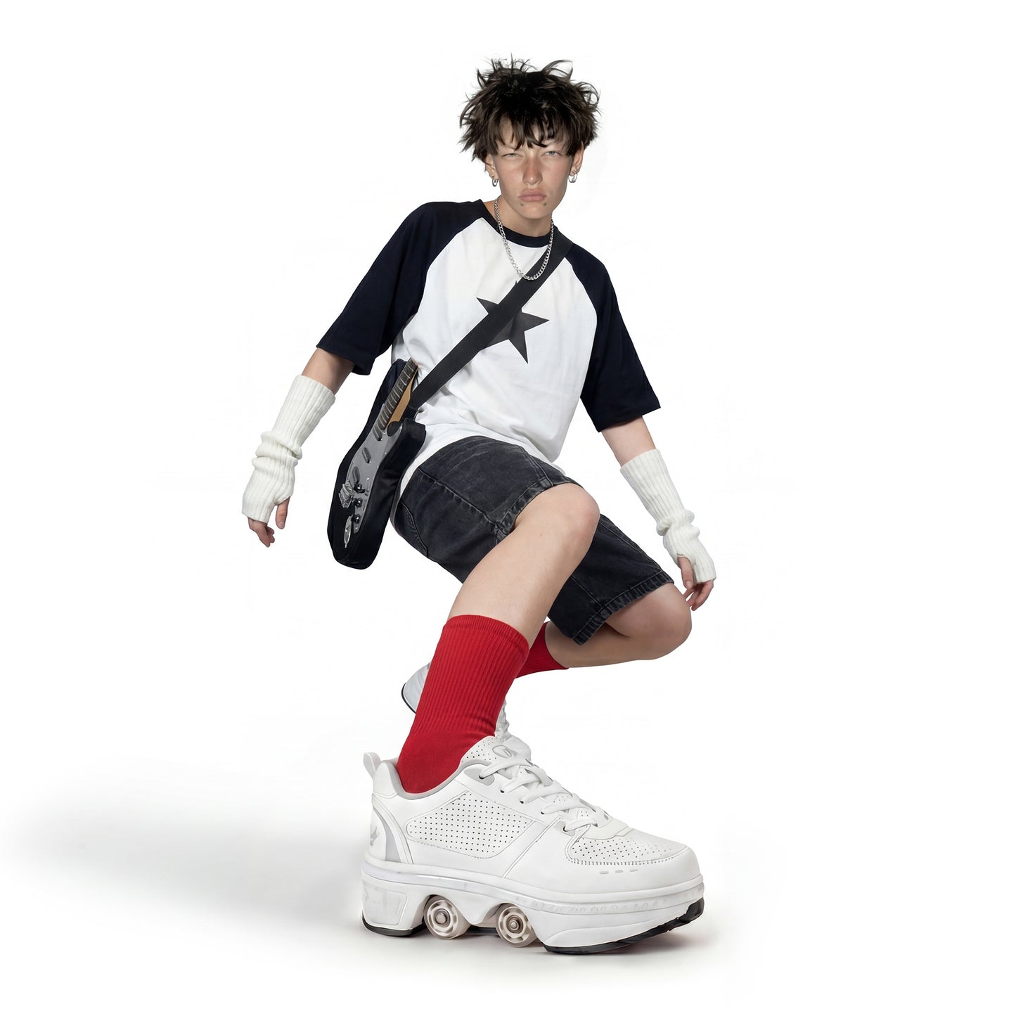 Red Crew-Socks