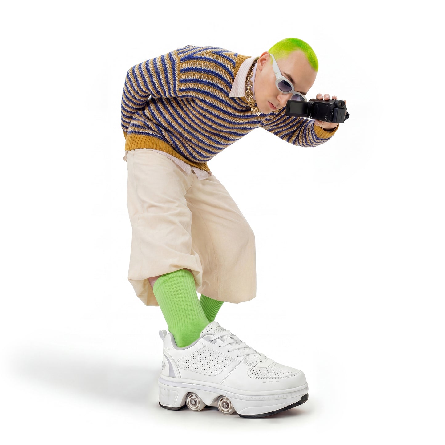 Lime Green Crew-Socks