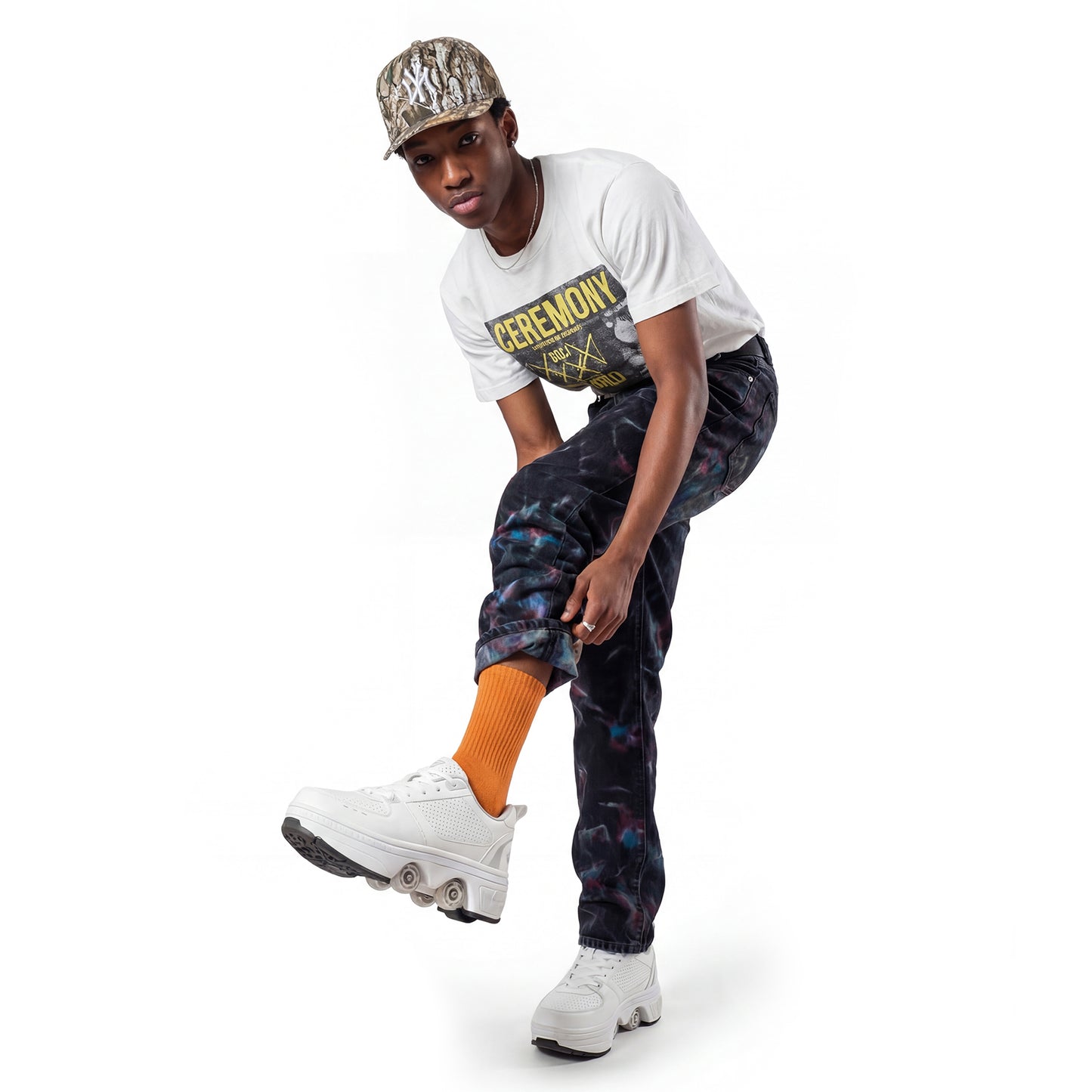 Orange Crew-Socks