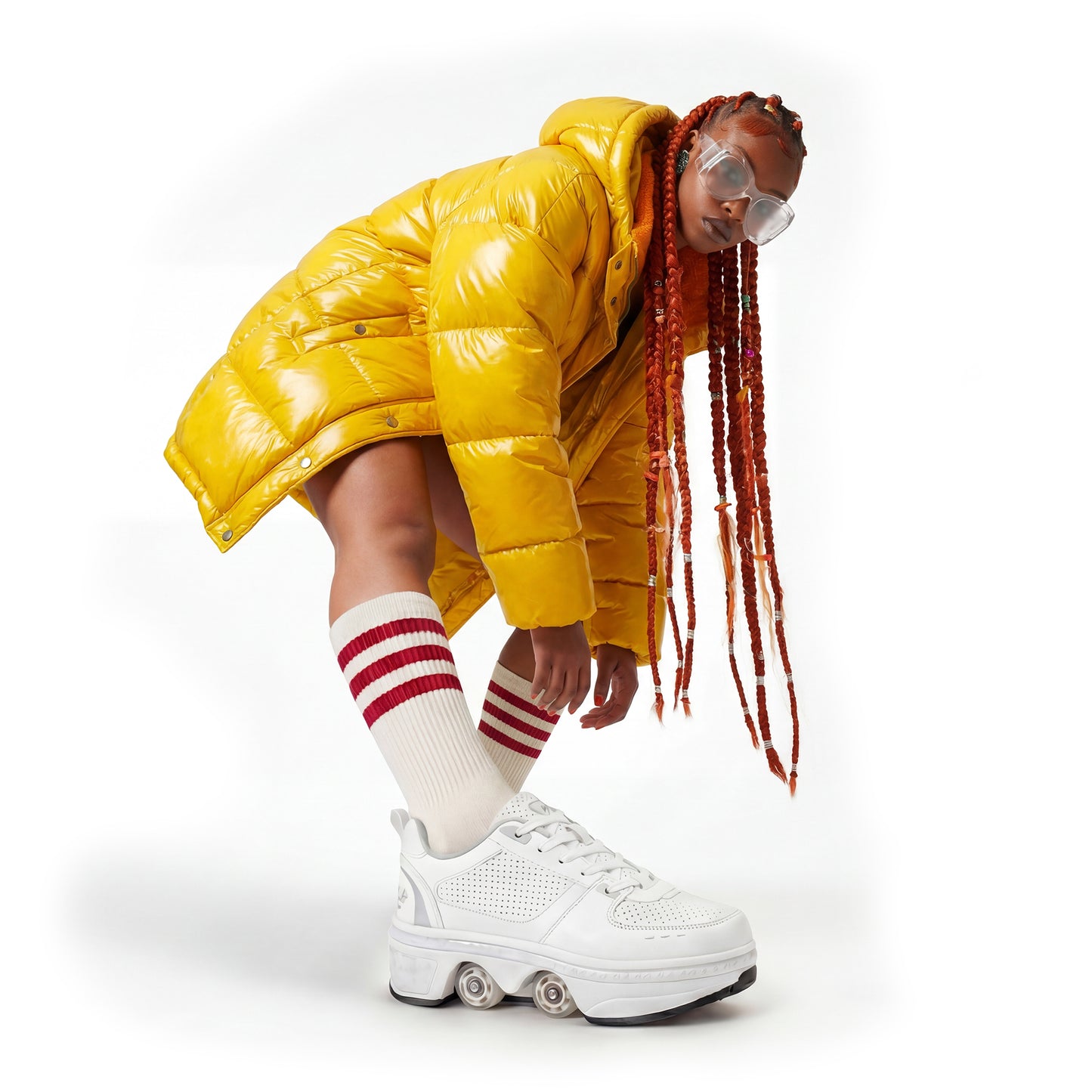 Red Stripe Crew-Socks