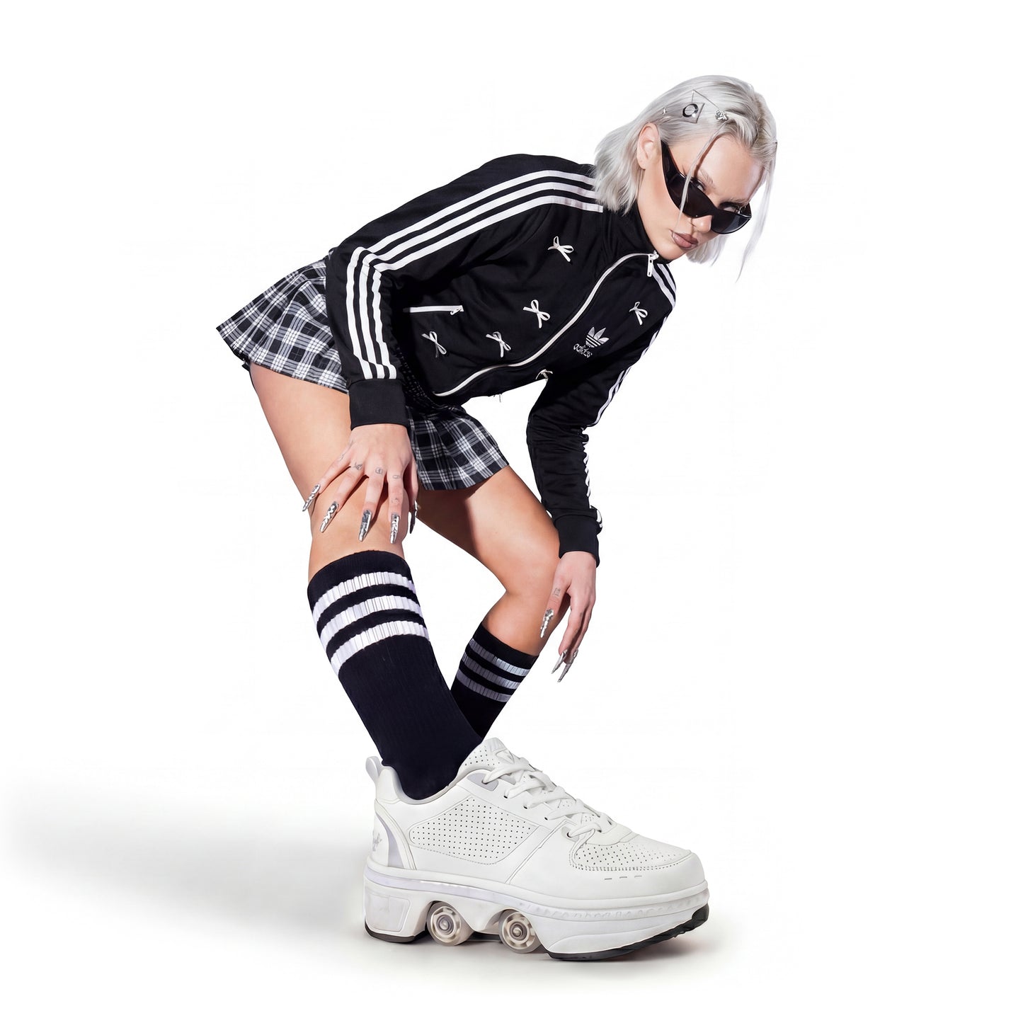 Black Stripe Crew-Socks