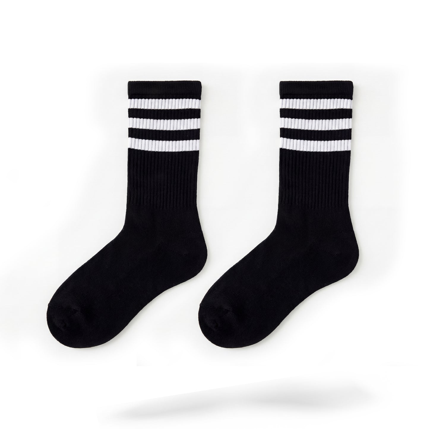 Black Stripe Crew-Socks