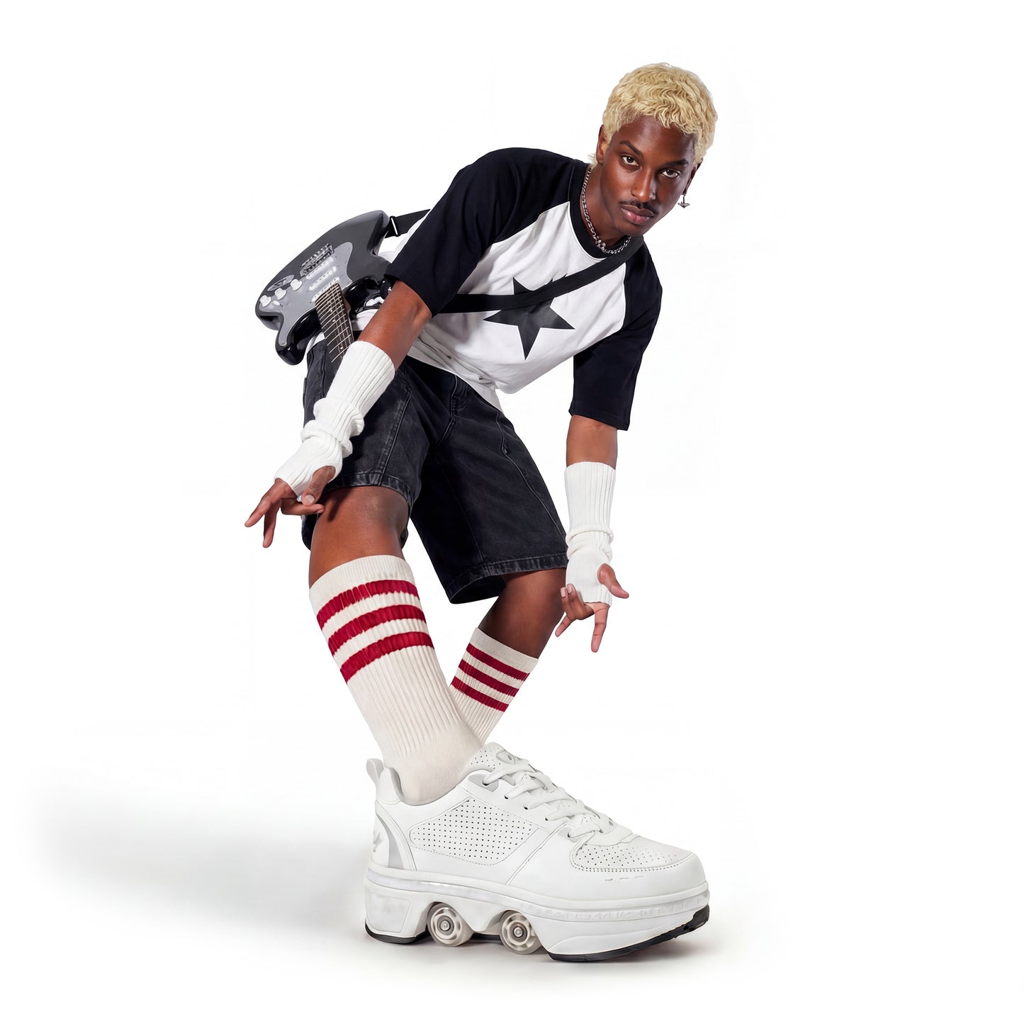 Red Stripe Crew-Socks