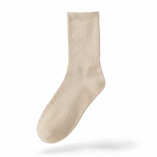 Beige Crew-Socks
