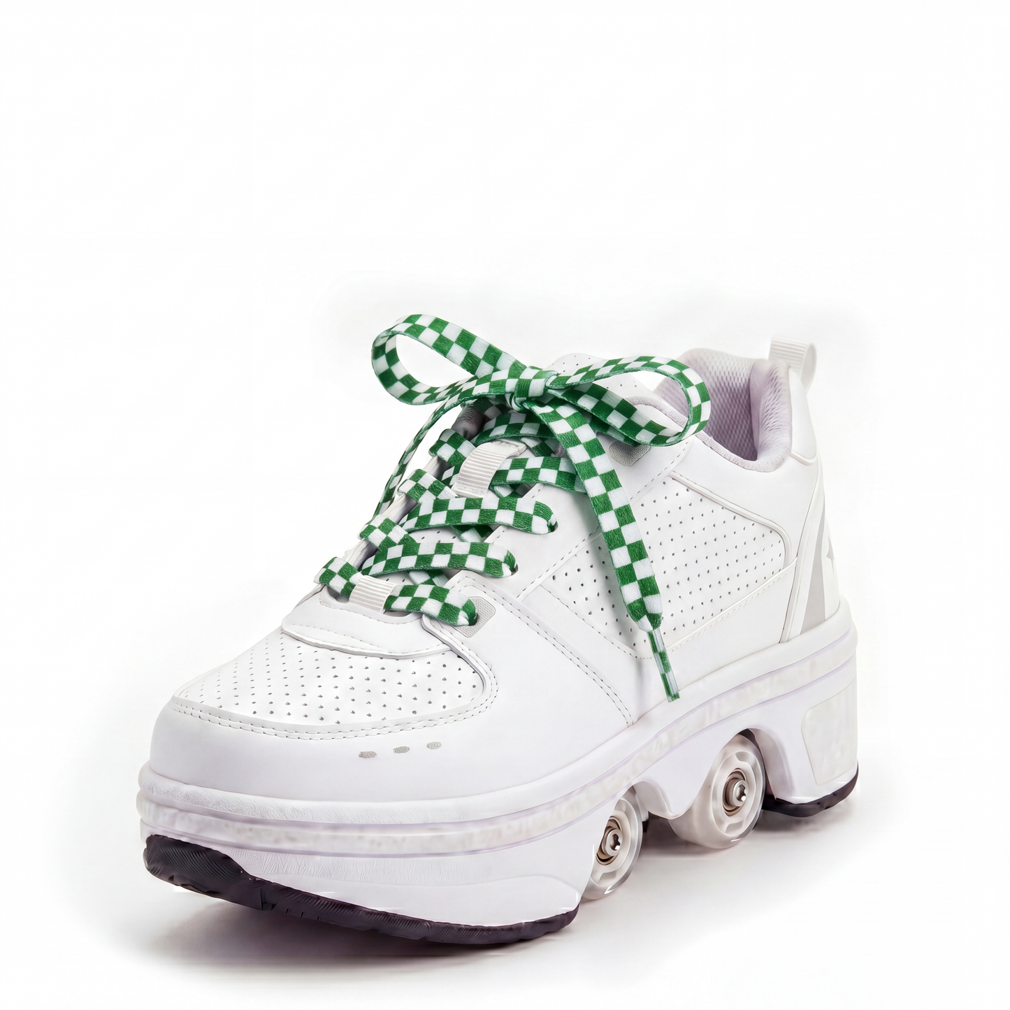 Green Checker Laces