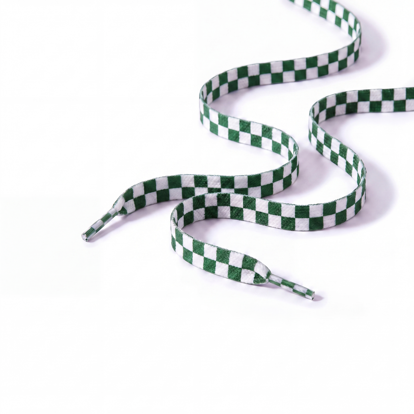 Green Checker Laces