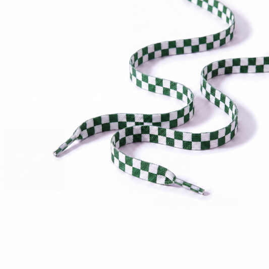 Green Checker Laces