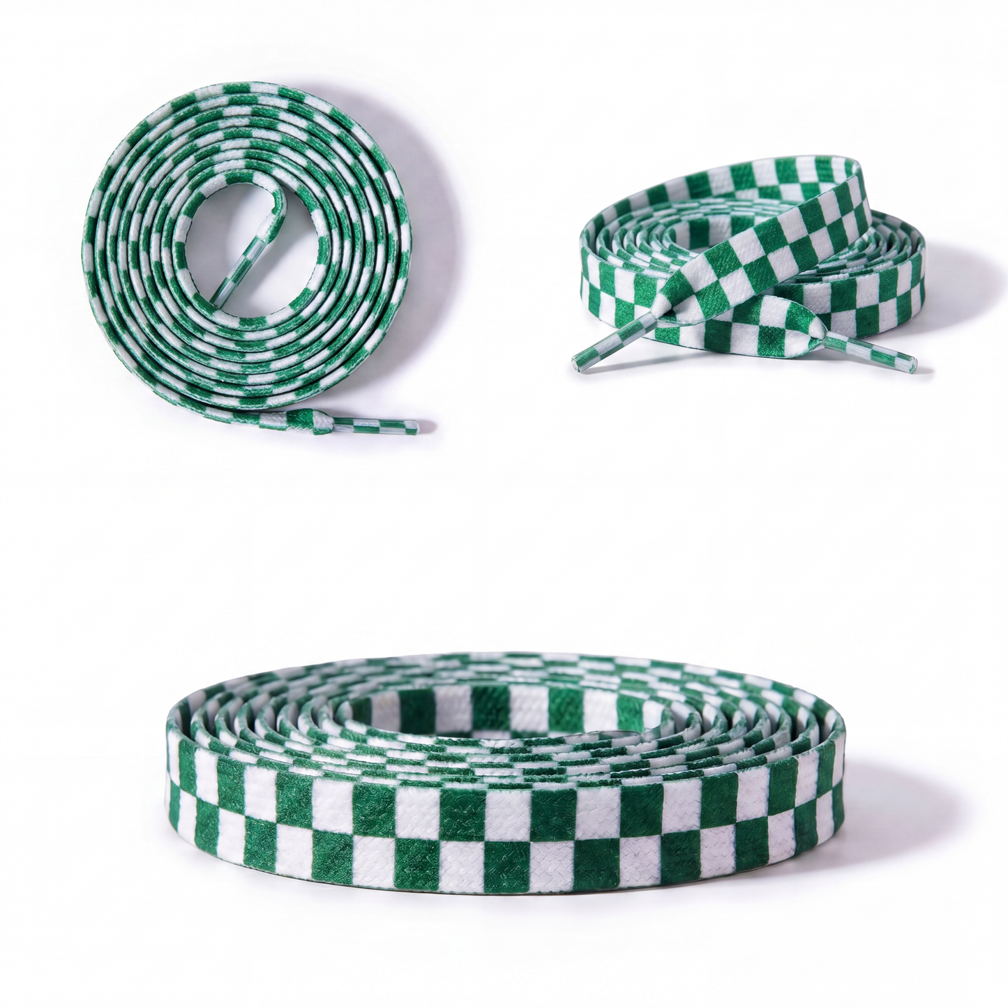 Green Checker Laces