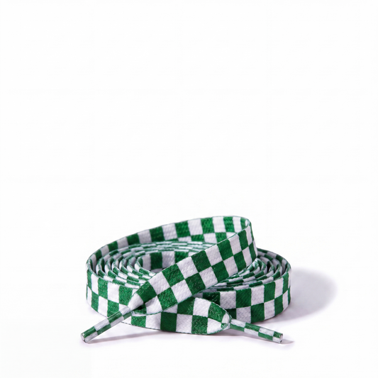 Green Checker Laces